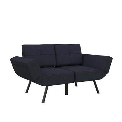 RealRooms Euro Upholstered Tufted Loveseat Futon With Storage Pockets 12 RealRooms Euro Upholstered Tufted Loveseat Futon With Storage Pockets - Image 10