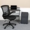 Flash Furniture Work From Home Kit - Black Computer Desk, Ergonomic Mesh Office Chair And Locking Mobile Filing Cabinet With Side Handles 1 Flash Furniture Work From Home Kit - Black Computer Desk, Ergonomic Mesh Office Chair And Locking Mobile Filing Cabinet With Side Handles -Furniture Store GUEST 52f51740 262e 47cb a756 f87647232d92