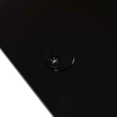 Flash Furniture 48" Wide Black Electric Height Adjustable Standing Desk With Designer Armless White Ribbed Swivel Task Office Chair 14 Flash Furniture 48" Wide Black Electric Height Adjustable Standing Desk With Designer Armless White Ribbed Swivel Task Office Chair - Image 12