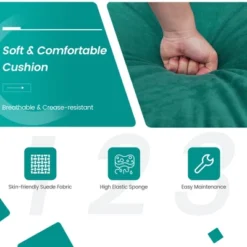 Costway Modular 3-Seat Sofa Couch W/ Socket USB Ports & Side Storage Pocket Teal -Furniture Store GUEST 54777b2e 3342 4752 91c6 db59dcc24af2