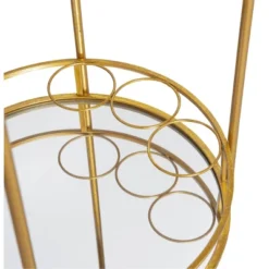 Round Metal Bar Cart Gold - Linon -Furniture Store GUEST 54a81f07 6d98 4cf3 a42b cabc4678a0a3