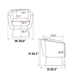 28"W Swivel Accent Sofa Chair, 360 Degree Leisure Club Chair-ModernLuxe 12 28"W Swivel Accent Sofa Chair, 360 Degree Leisure Club Chair-ModernLuxe -Furniture Store GUEST 553138e6 2e1d 4ce3 8811 29d96c64e5d5