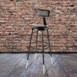 Set Of 2 32"-39" Height Adjustable Heavy Duty Vinyl Padded Steel Accent Barstools With Backrest Black - Hampden Furnishings 16 Set Of 2 32"-39" Height Adjustable Heavy Duty Vinyl Padded Steel Accent Barstools With Backrest Black - Hampden Furnishings -Furniture Store GUEST 5534789d 3199 43b6 b78c 2732469dcd01