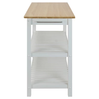 Kitchen Island With Two Shelves - Flora Home 4 Kitchen Island With Two Shelves - Flora Home - Image 2