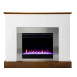 Cerkby Industrial Fireplace White/Dark Tobacco - Aiden Lane 23 Cerkby Industrial Fireplace White/Dark Tobacco - Aiden Lane -Furniture Store GUEST 55b83906 c45f 410f 958f e9a5a28658e5