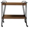 Jessica Rustic Industrial Style Textured Finish Metal Distressed Ash Wood Mobile Serving Bar Cart - Black & Brown - Baxton Studio 1 Jessica Rustic Industrial Style Textured Finish Metal Distressed Ash Wood Mobile Serving Bar Cart - Black & Brown - Baxton Studio -Furniture Store GUEST 55f90890 beca 4279 a202 9b2a8fe6cd97