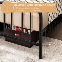 Costway Stylish Full Size Metal Bed Frame Platform Bed Base W/ Headboard & Footboard 15 Costway Stylish Full Size Metal Bed Frame Platform Bed Base W/ Headboard & Footboard -Furniture Store GUEST 566990c6 3c2c 46f4 b589 ebbc7908ea19