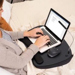 Sofia + Sam Oversized Memory Foam Lap Desk With USB Light - - Fits Laptops Up To 17 Inches - Matte Black -Furniture Store GUEST 566f9fd3 4a09 4f1f 98ea 8e58b32b17ab