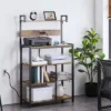 Yaheetech 5-Tier 56" H Baker’s Rack With Wire Basket & Power Outlets, Rustic Brown 2 Yaheetech 5-Tier 56" H Baker’s Rack With Wire Basket & Power Outlets, Rustic Brown -Furniture Store GUEST 5aa78d27 4af1 41f3 b48a 7b64758101c1