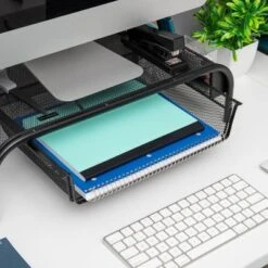 Mind Reader 2pk Metal Mesh Monitor Stand And Desk Organizer With Drawer Black 15 Mind Reader 2pk Metal Mesh Monitor Stand And Desk Organizer With Drawer Black -Furniture Store GUEST 5b0f0faa e758 4231 bdfa 3a4443ce16f7