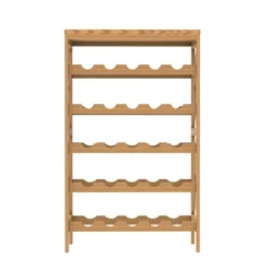 Hastings Home 25-Bottle Holder Freestanding Wine Rack With Tabletop, Brown -Furniture Store GUEST 5cefc7cd c7ff 48af b1db 62e6e102cd36