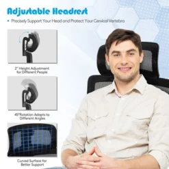 Costway Ergonomic Office Chair High-Back Mesh Chair W/Adjustable Lumbar Support 17 Costway Ergonomic Office Chair High-Back Mesh Chair W/Adjustable Lumbar Support -Furniture Store GUEST 5cff5ede 2fbd 417a 9f4d 46837718445d