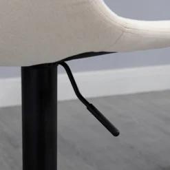 HOMCOM Adjustable Bar Stools Set Of 4, Swivel Bar Height Chairs Barstools Padded With Back For Kitchen, Counter, And Home Bar, Cream White -Furniture Store GUEST 5d711718 51f4 45e4 a030 dcc7069abcd2