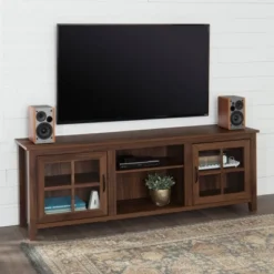 Tasi Glass Door Console TV Stand For TVs Up To 80" - Saracina Home -Furniture Store GUEST 5df2eb10 a430 4013 a951 9057a4d84029