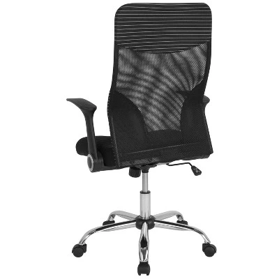 Flash Furniture Milford High Back Ergonomic Office Chair With Contemporary Mesh Design In Black And White 8 Flash Furniture Milford High Back Ergonomic Office Chair With Contemporary Mesh Design In Black And White - Image 6