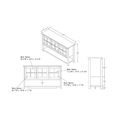 3pc Torrey TV Stand And Media Tower Set Black - HOMES: Inside + Out 8 3pc Torrey TV Stand And Media Tower Set Black - HOMES: Inside + Out - Image 6
