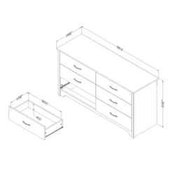 Fusion 6 Drawer Double Dresser - South Shore -Furniture Store GUEST 5fc673fd 5812 468a b7f0 e34e087b9b68