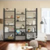 Costway Triple Wide 5-tier Bookcase Large Bookshelf Display Storage Shelf Vintage Black -Furniture Store GUEST 6099542f 5e66 4325 97ec 0638de3dd83c