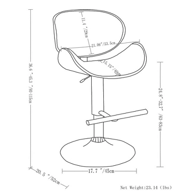 Avondale Bentwood Adjustable Height Gas Lift Barstool - WyndenHall 6 Avondale Bentwood Adjustable Height Gas Lift Barstool - WyndenHall - Image 4