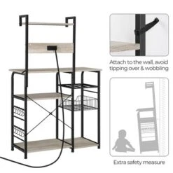 Yaheetech 4-Tier 55" Kitchen Baker's Rack With Power Outlet 16 Yaheetech 4-Tier 55" Kitchen Baker's Rack With Power Outlet -Furniture Store GUEST 61d7b03f 0099 4c12 b6f2 13944bf76ed2