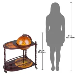 Design Toscano Old World Extended Shelf Italian Replica Globe Bar Cart -Furniture Store GUEST 61f89fd2 e101 4ea5 ac99 b0f448383b89