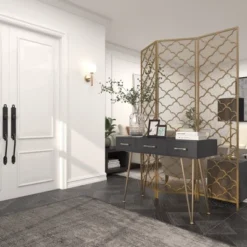 Modern Metal Filigree Room Divider Screen Gold - Olivia & May 24 Modern Metal Filigree Room Divider Screen Gold - Olivia & May -Furniture Store GUEST 633c4f40 c159 452a a627 0ef46105181d
