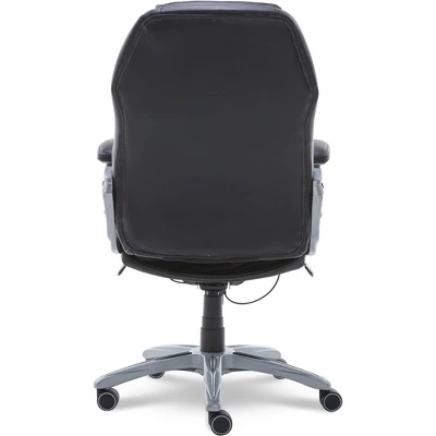 Back N Motion Health & Wellness Executive Chair Black Leather - Serta 8 Back N Motion Health & Wellness Executive Chair Black Leather - Serta - Image 6