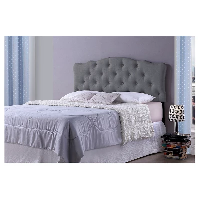 Rita Modern And Contemporary Fabric Upholstered Button-Tufted Scalloped Headboard - Baxton Studio 3 Rita Modern And Contemporary Fabric Upholstered Button-Tufted Scalloped Headboard - Baxton Studio