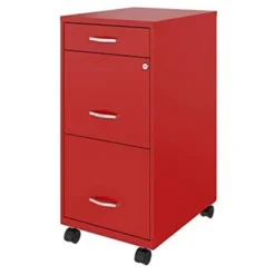 Space Solutions 18 Inch Wide Metal Mobile Organizer File Cabinet For Office Supplies & Hanging File Folders W/ Pencil Drawer & 3 File Drawers, Red 8 Space Solutions 18 Inch Wide Metal Mobile Organizer File Cabinet For Office Supplies & Hanging File Folders W/ Pencil Drawer & 3 File Drawers, Red -Furniture Store GUEST 6a4821c1 f7c2 4b4e 8fd3 879bcbf6315d