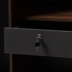 7 Shelf Wardrobe Rikke Two-Tone Wood Storage Cabinet Brown - Baxton Studio -Furniture Store GUEST 6b114e75 e0d7 423d a385 41ecc66d6803