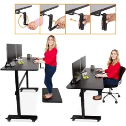 Tranzendesk Standing Desk with Front Handle And Detachable Wheels - 55” Sit To Stand Workstation – Black – Stand Steady 14 Tranzendesk Standing Desk with Front Handle And Detachable Wheels - 55” Sit To Stand Workstation – Black – Stand Steady -Furniture Store GUEST 6b88546f e7c7 481c a094 a3cbce475a35