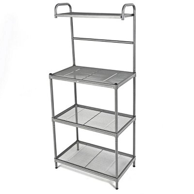 Costway 4-Tier Baker's Rack Microwave Oven Stand Shelves Kitchen Storage Rack Organizer 10 Costway 4-Tier Baker's Rack Microwave Oven Stand Shelves Kitchen Storage Rack Organizer - Image 8