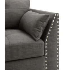82" Laurissa Sofa Light Charcoal Linen - Acme Furniture -Furniture Store GUEST 6c0c39d4 7512 4193 9e37 a80316ee7b07