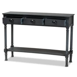 Garvey Wood 3 Drawer Entryway Console Table - Baxton Studio