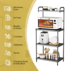 Costway 4-Tier Baker's Rack Microwave Oven Stand Shelves Kitchen Storage Rack Organizer 13 Costway 4-Tier Baker's Rack Microwave Oven Stand Shelves Kitchen Storage Rack Organizer -Furniture Store GUEST 6d18b7ad 95df 48e9 bfe9 ed569716e8a4