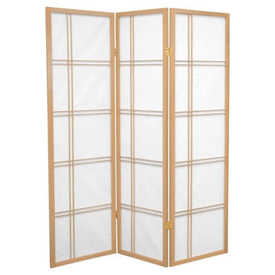 5 Ft. Tall Double Cross Shoji Screen (3 Panels) - Oriental Furniture 6 5 Ft. Tall Double Cross Shoji Screen (3 Panels) - Oriental Furniture - Image 4