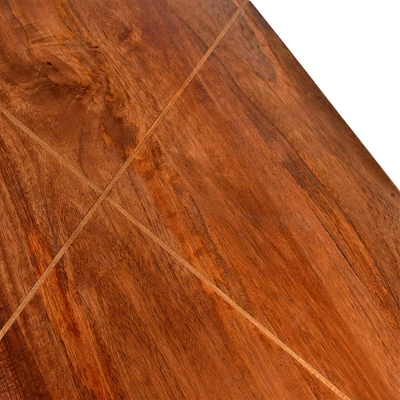 Walter Sofa Table Mango Wood Top With Brass Inlay And Base - Steve Silver 6 Walter Sofa Table Mango Wood Top With Brass Inlay And Base - Steve Silver - Image 4