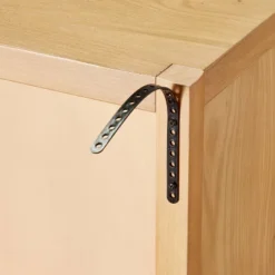 Grooved Wood With Glass 4-Door Sideboard Buffet Cabinet- Natural - Hearth & Hand™ With Magnolia -Furniture Store GUEST 6eb6489b 6d0f 4fa6 9362 848bab13e01b