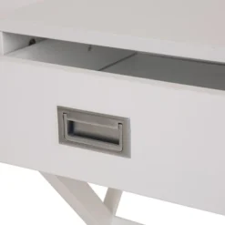 Wooden Xleg End Table With Drawer White - Glitzhome -Furniture Store GUEST 70a6c927 422e 4391 b3ec c09c91049696