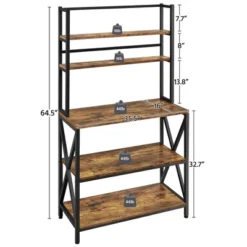 Yaheetech 5-Tier Kitchen Baker's Rack Utility Storage Shelf With 5 Shelves & Adjustable Feet -Furniture Store GUEST 71417e8a 47d1 48cc a225 ceea2861eee9