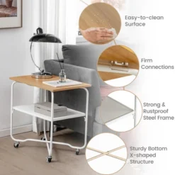 Tangkula 2-Tier Folding Rolling Cart Kitchen Utility Cart Tool-Free Installing 20 Tangkula 2-Tier Folding Rolling Cart Kitchen Utility Cart Tool-Free Installing -Furniture Store GUEST 714c07d0 8789 40e3 9156 1ef17d70a68d