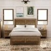 3pc Queen Quail Bedroom Set With 2 Nightstands Rustic Light Walnut - HOMES: Inside + Out -Furniture Store GUEST 71588fb9 b24a 4ee5 b367 eb4de28dd4e5