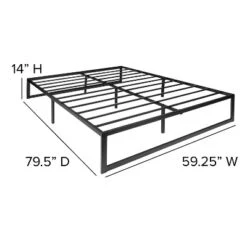Flash Furniture 14 Inch Metal Platform Bed Frame - No Box Spring Needed With Steel Slat Support And Quick Lock Functionality -Furniture Store GUEST 718e3e64 20e4 4f43 8843 771a68e68c24