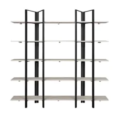 79" Mynders Etagere Vertical Bookshelf White Rub - Treasure Trove Accents