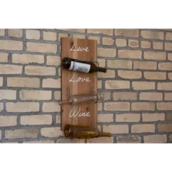 Three Bottle "Live Love Wine" Wood Wall Mount Wine Rack - Foreside Home & Garden 12 Three Bottle "Live Love Wine" Wood Wall Mount Wine Rack - Foreside Home & Garden -Furniture Store GUEST 723d6c7d 4147 44f5 b211 33ebe243a6db