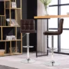 Costway Adjustable Swivel Bar Stool Counter Height Bar Chair PU Leather W/ Back RedBrown -Furniture Store GUEST 72995607 6883 4d0a 8845 c503b67a70d7