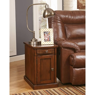 Laflorn Chairside End Side Table With USB Ports And Outlets Medium Brown - Signature Design By Ashley 4 Laflorn Chairside End Side Table With USB Ports And Outlets Medium Brown - Signature Design By Ashley - Image 2