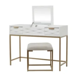 Contemporary Wood Console Table Dressing Table Desk With Mirror And Stool Set - Olivia & May 21 Contemporary Wood Console Table Dressing Table Desk With Mirror And Stool Set - Olivia & May -Furniture Store GUEST 72f97ac1 5b5c 4e39 80b9 4faed2c118fa
