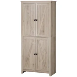 HOMCOM 72" Freestanding 4-Door Kitchen Pantry, Storage Cabinet Organizer With 4-Tiers, And Adjustable Shelves, Natural 9 HOMCOM 72" Freestanding 4-Door Kitchen Pantry, Storage Cabinet Organizer With 4-Tiers, And Adjustable Shelves, Natural -Furniture Store GUEST 730e8f62 f819 4e8e 86ea 064402eb2a25