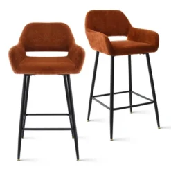 27" Bucket William Upholstery Upholstered Counter Height Stool (Set Of 2) -The Pop Maison -Furniture Store GUEST 73465ca0 9354 4465 9c43 6fa14ba8bc00